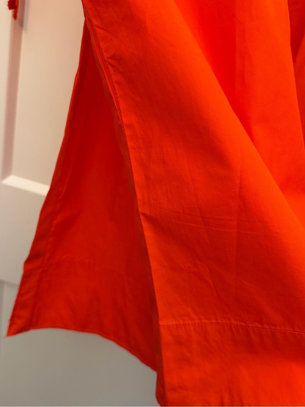 Drawstring smocked cotton skirt - Picture 4 of 8